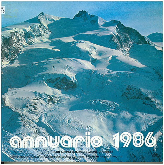 Copertina di Annuario CAI Varese 1986