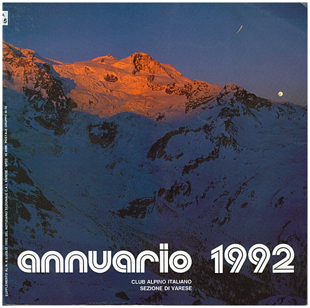 Copertina di Annuario CAI Varese 1992